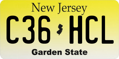 NJ license plate C36HCL