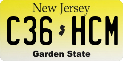 NJ license plate C36HCM