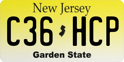 NJ license plate C36HCP