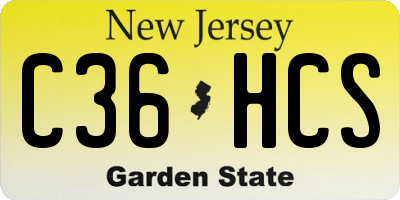 NJ license plate C36HCS