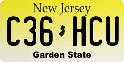 NJ license plate C36HCU