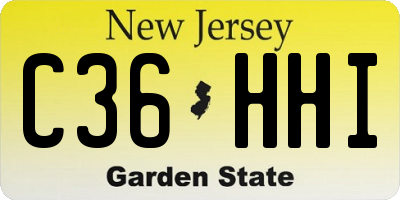 NJ license plate C36HHI