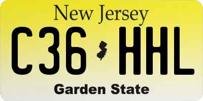 NJ license plate C36HHL