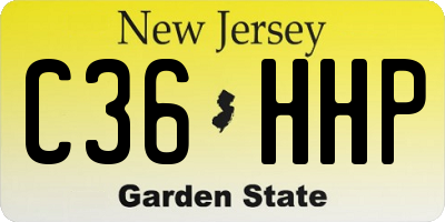 NJ license plate C36HHP