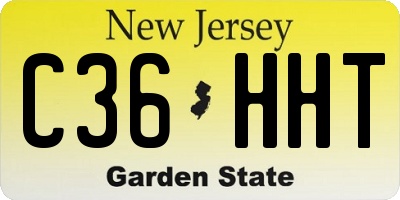 NJ license plate C36HHT