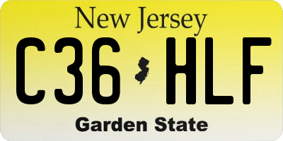 NJ license plate C36HLF