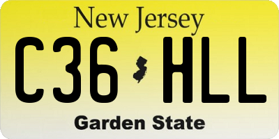 NJ license plate C36HLL