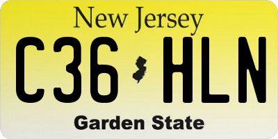 NJ license plate C36HLN