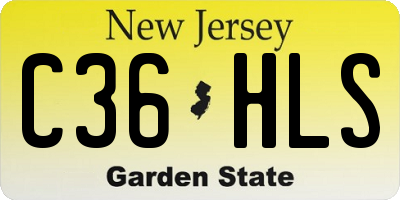 NJ license plate C36HLS