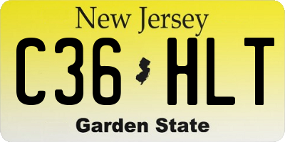 NJ license plate C36HLT