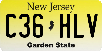 NJ license plate C36HLV