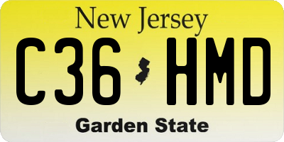 NJ license plate C36HMD