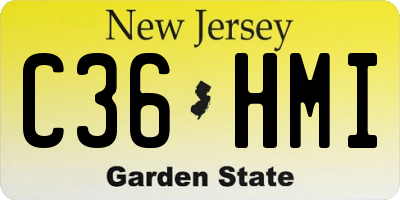 NJ license plate C36HMI