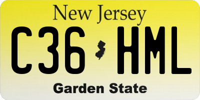 NJ license plate C36HML