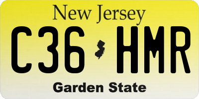 NJ license plate C36HMR