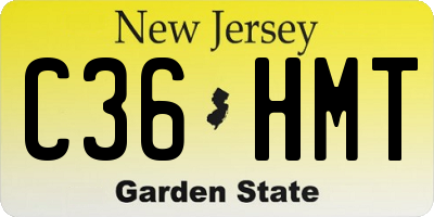 NJ license plate C36HMT
