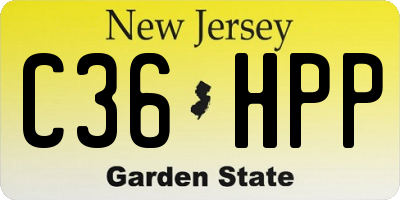 NJ license plate C36HPP