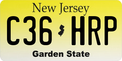 NJ license plate C36HRP