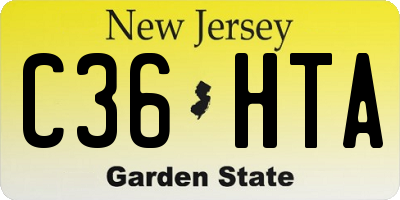 NJ license plate C36HTA