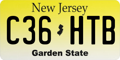 NJ license plate C36HTB