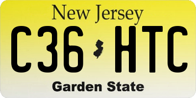 NJ license plate C36HTC