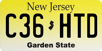NJ license plate C36HTD