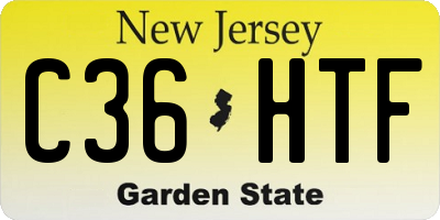 NJ license plate C36HTF