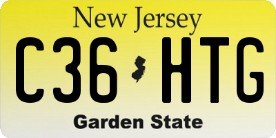 NJ license plate C36HTG