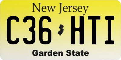 NJ license plate C36HTI