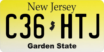 NJ license plate C36HTJ