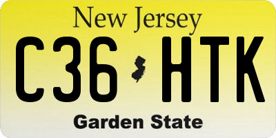 NJ license plate C36HTK