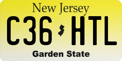 NJ license plate C36HTL
