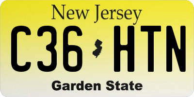 NJ license plate C36HTN