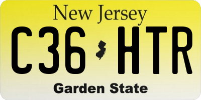 NJ license plate C36HTR