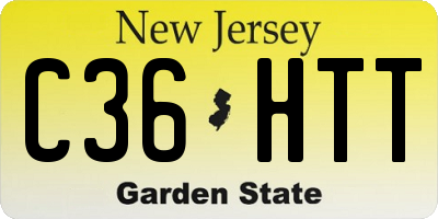 NJ license plate C36HTT