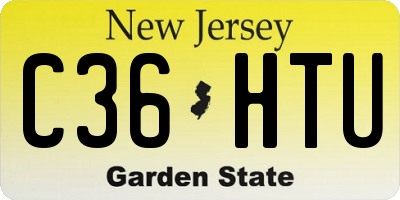 NJ license plate C36HTU