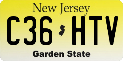 NJ license plate C36HTV
