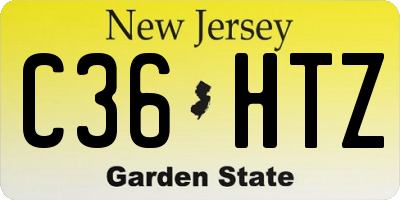 NJ license plate C36HTZ