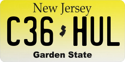 NJ license plate C36HUL