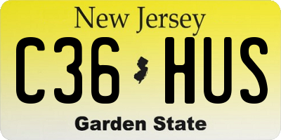 NJ license plate C36HUS