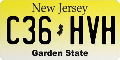 NJ license plate C36HVH