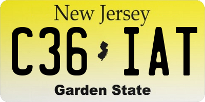 NJ license plate C36IAT