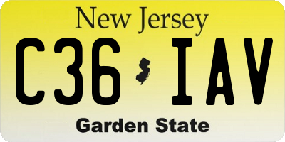 NJ license plate C36IAV