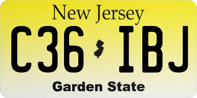 NJ license plate C36IBJ