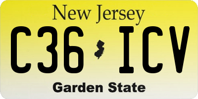 NJ license plate C36ICV