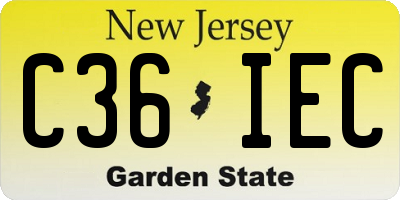 NJ license plate C36IEC