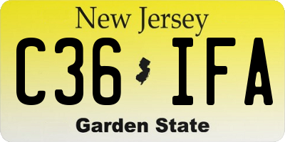NJ license plate C36IFA