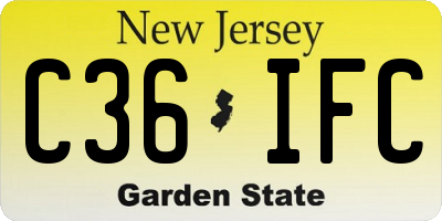 NJ license plate C36IFC