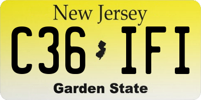 NJ license plate C36IFI