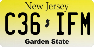 NJ license plate C36IFM